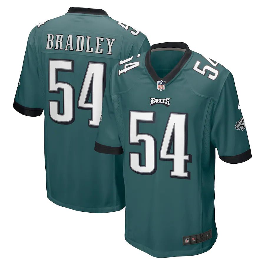 Men Philadelphia Eagles 54 Shaun Bradley Nike Midnight Green Game NFL Jersey